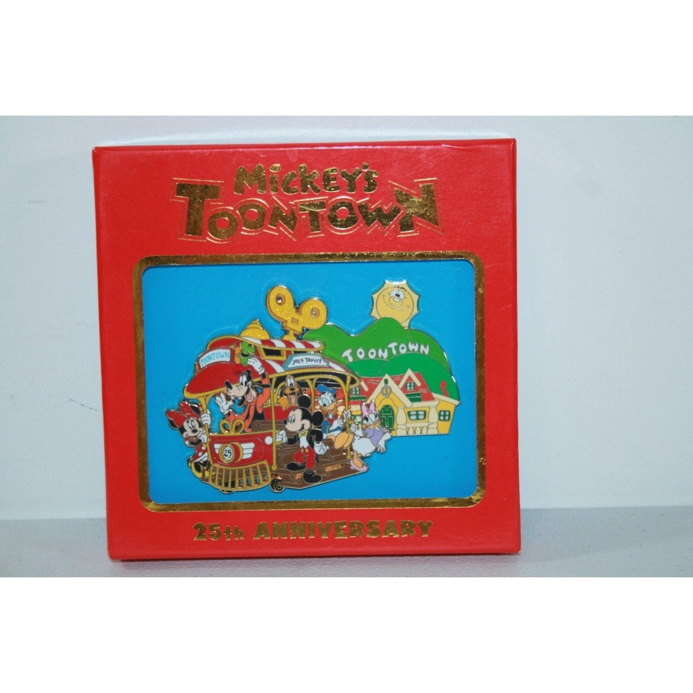 RARE Disney Mickey's ToonTown 25th Anniversary Limited Edition of 200 Jumbo Pin